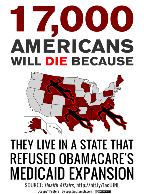 17,000 people will die because Republican states refused Medicaid expansion
